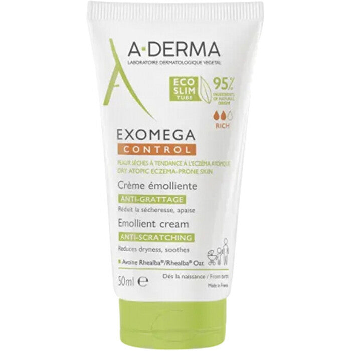 A-Derma Exomega Control Emollient Cream - Krem Pro Suchou Pokožku Se Sklonem K Atopickemu Ekzemu 50ml