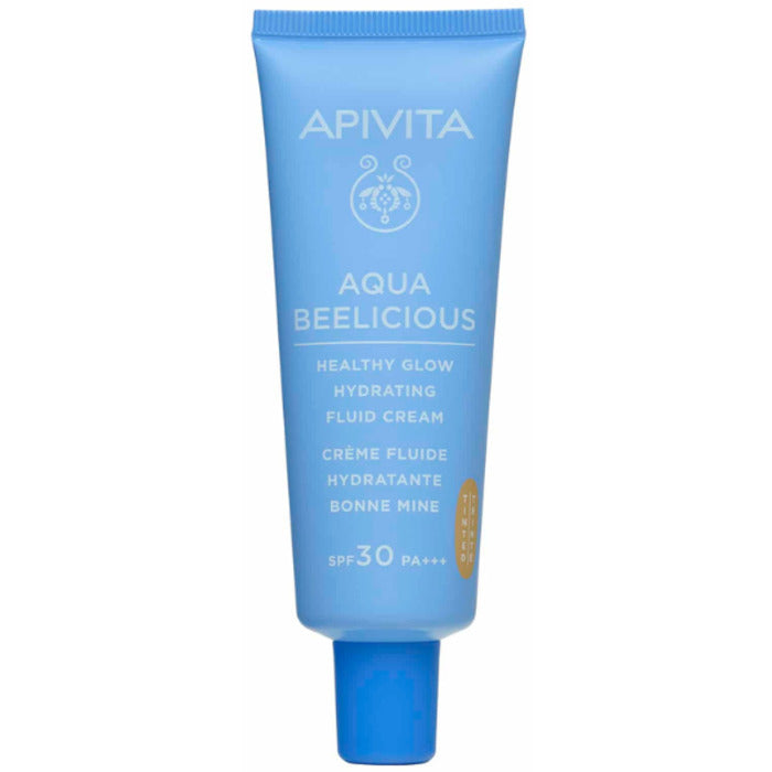 Apivita Aqua Beelicious Healthy Glow Hydrating Fluid Cream Spf 30 - Tinted Moisturizer 40ml
