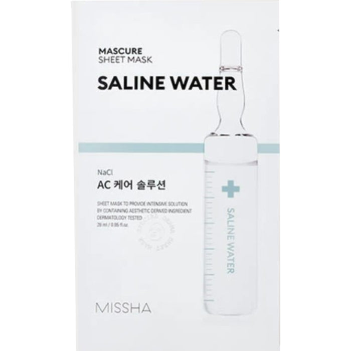 Missha Mascure Saline Water Sheet Mask - Zklidňující Maska Pro Citlivou Pleť 1 Ks