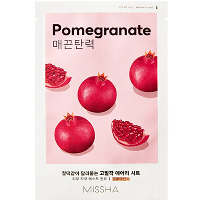 Missha Pomegranate Airy Fit Sheet Mask - Zpevňující Pleťová Maska 19ml