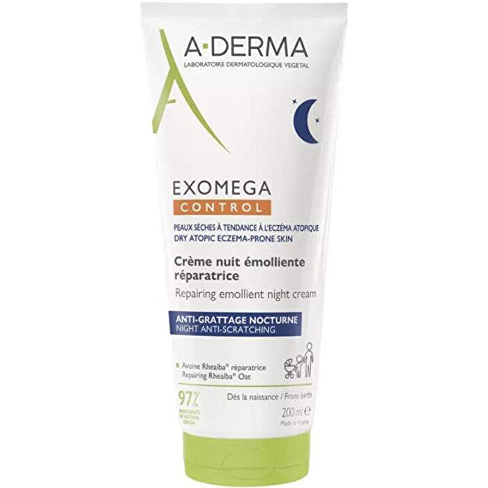 A-Derma Exomega Control Emollient Night Cream - Noční Emolienční Krem 200ml