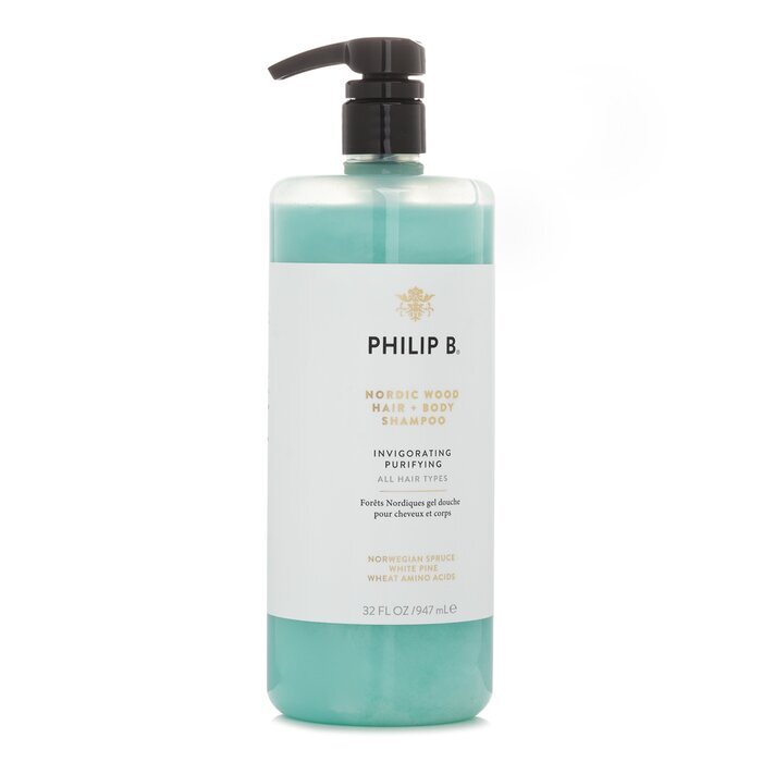 Philip B Nordic Wood Hair + Body Shampoo (Invigorating Purifying - All Hair Types) 947ml/32oz