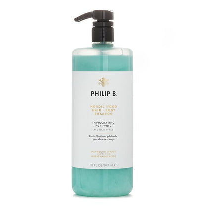 Philip B Nordic Wood Hair + Body Shampoo (Invigorating Purifying - All Hair Types) 947ml/32oz