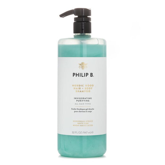 Philip B Nordic Wood Hair + Body Shampoo (Invigorating Purifying - All Hair Types) 947ml/32oz