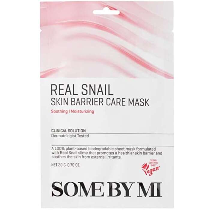 Some By Mi Real Snail Skin Barrier Care Mask - Strengthening Sheet Mask For Skin Regeneration 20.0g