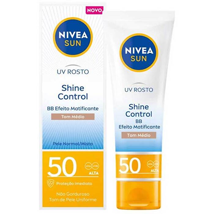 Nivea Sun Uv Face Shine Control Cream Tinted Spf 50 - Matující Krem Na Obličej 50ml 0ml