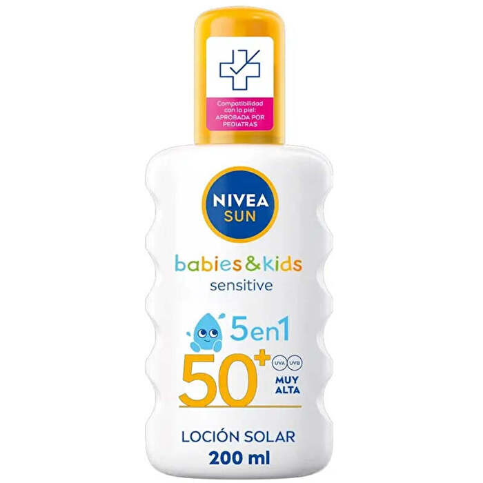 Nivea Sun Babies & Kids Sensitive Protect 5 In 1 Spf 50+ - Dětský Opalovací Sprej 200ml