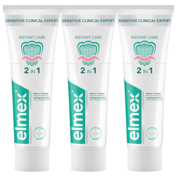Elmex Sensitive Clinical Expert Instant Care Trio Toothpaste 75ml