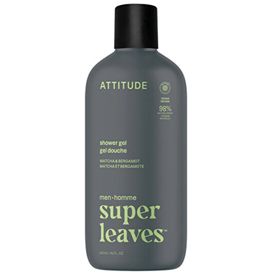 Attitude Super Leaves Matcha & Bergamot Shower Gel - Pánský Sprchový Gel 415ml