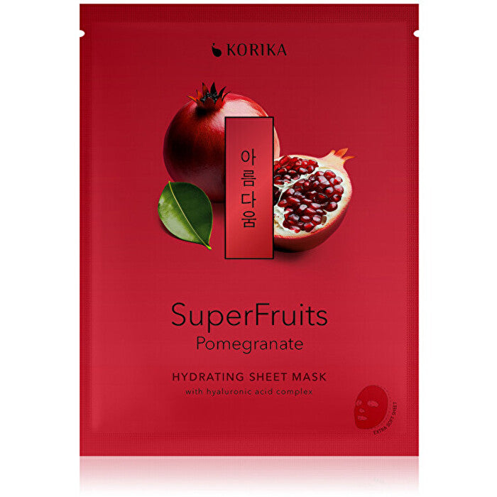 Korika Superfruits Pomegranate Hydrating Sheet Mask - Hydrating Sheet Mask 25.0g