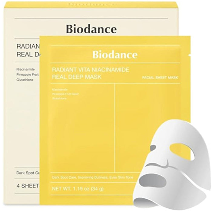 Biodance Radiant Vita Niacinamide Real Deep Mask - Face Mask ( 4 Pcs )