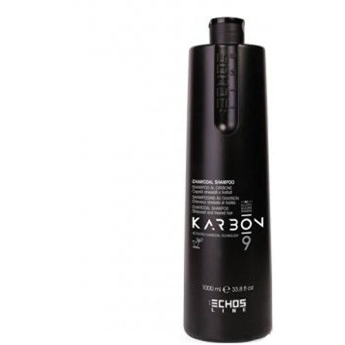 Echosline Karbon 9 Charcoal Shampoo - Šampon Pro Barvene Chemicky Ošetřene A Zesvětlene Vlasy 350ml