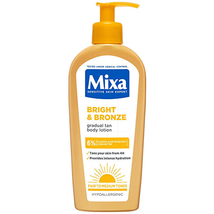 Mixa Bright And Bronze Milk - Samoopalovací Mleko Pro Postupne Opálení 250ml