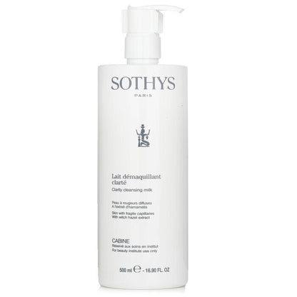 Sothys Clarity Cleansing Milk - For Skin With Fragile Capillaries, With Witch Hazel Extract (Salon Size) 500ml/16.9oz