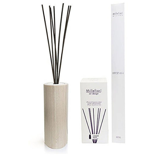Millefiori Air Design Cylinder 7 Sticks White - Wooden Diffuser