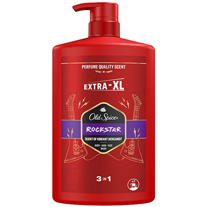 Old Spice Rockstar Body Hair Face Wash - Sprchový Gel 3 V 1 1000ml