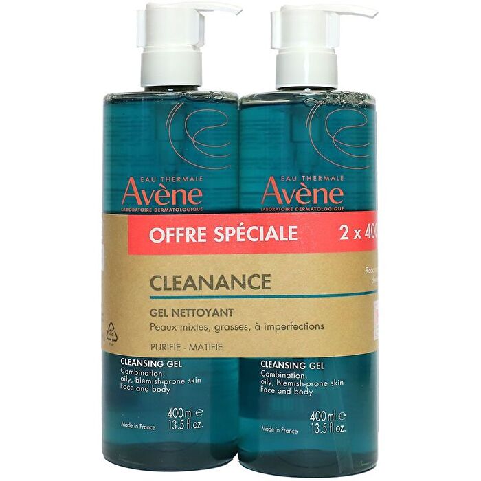Avène Cleanance Cleansing Gel Duo - Čisticí Gel Bez Mýdla Pro Mastnou A Problematickou Pleť 800ml