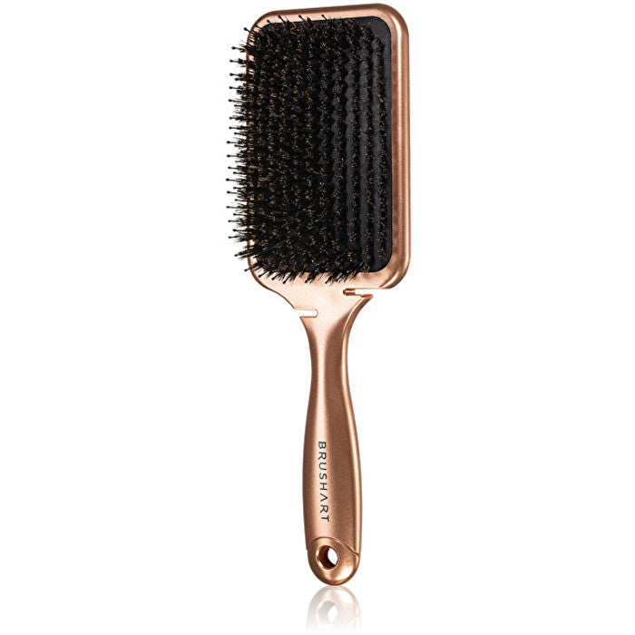 BrushArt Boar Bristle Paddle Hairbrush ( Bronzový ) - Plochý Kartáč