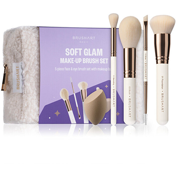 BrushArt Soft Glam Face & Eye Brush Set - Dárková Sada