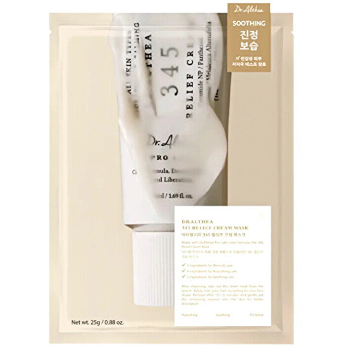 Dr.Althea 345 Relief Cream Mask - Zklidňující Plátýnková Maska 25.0g