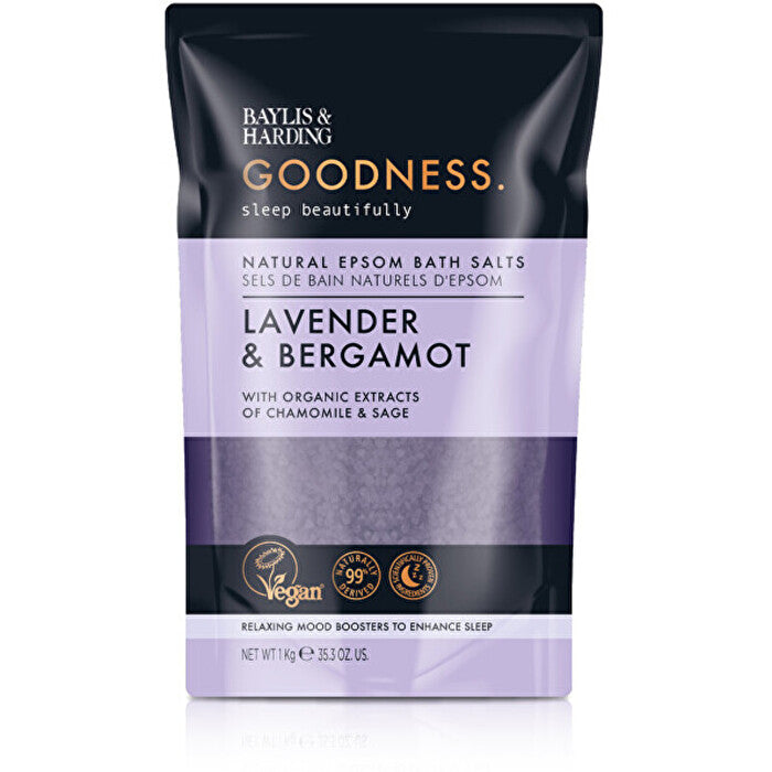 Baylis & Harding Goodness Sleep Levandule & Bergamot Bath Salts - Sůl Do Koupele 1000.0g