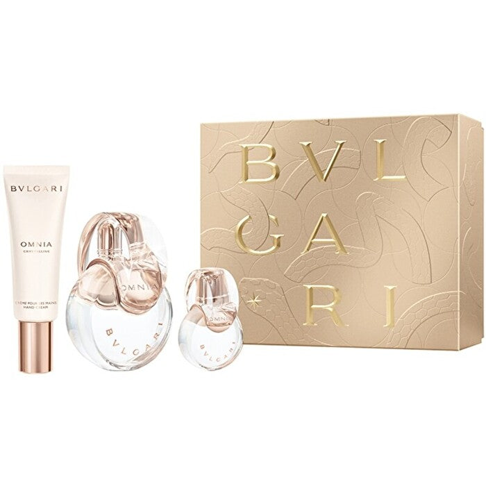 Bvlgari Omnia Crystalline Dárková Sada Eau De Toilette 100ml Krem Na Ruce 40ml A Miniaturka Eau De Toilette 15ml 100ml