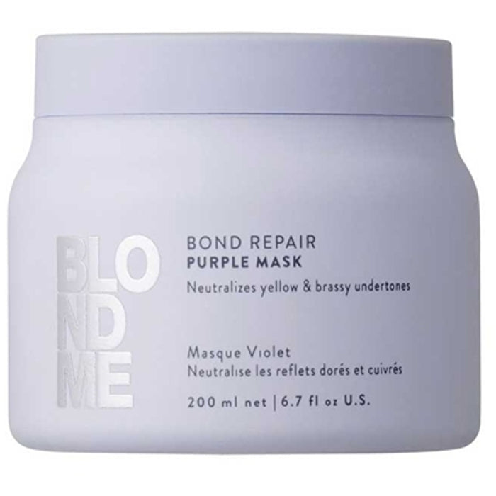 Schwarzkopf Professional Blondme Bond Repair Purple Mask - Neutralizing Mask For Blonde Hair 500ml