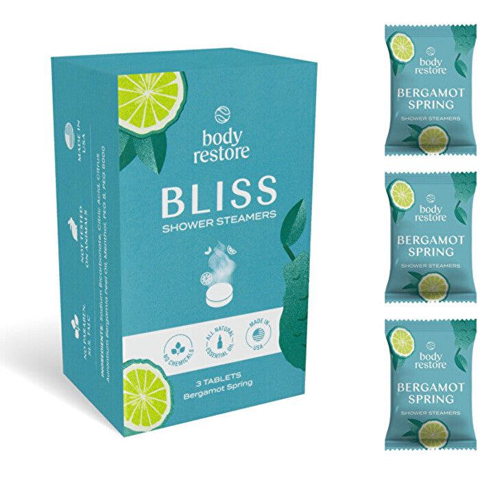 Body Restore Spring Shower Steamers Set ( Bergamot ) - Sada Aromatických Tablet Do Sprchy