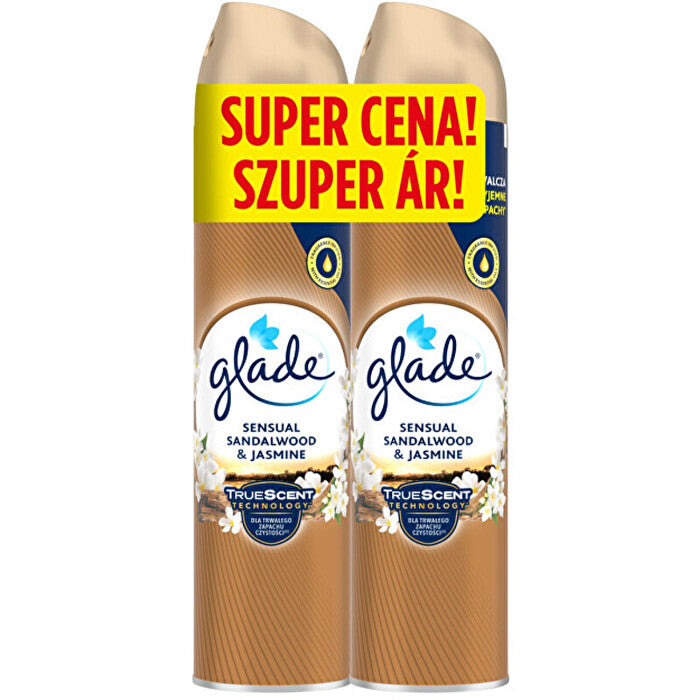Glade Sensual Sandalwood & Jasmine Spray Duo - Sada Osvěžovačů Vzduchu 300ml
