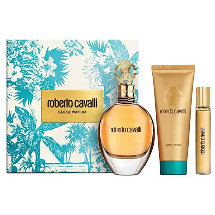 Cavalli Roberto Roberto Cavalli Dárková Sada Eau De Parfum 75ml Tělove Mleko 100ml A Miniaturka Eau De Parfum 15ml 75ml