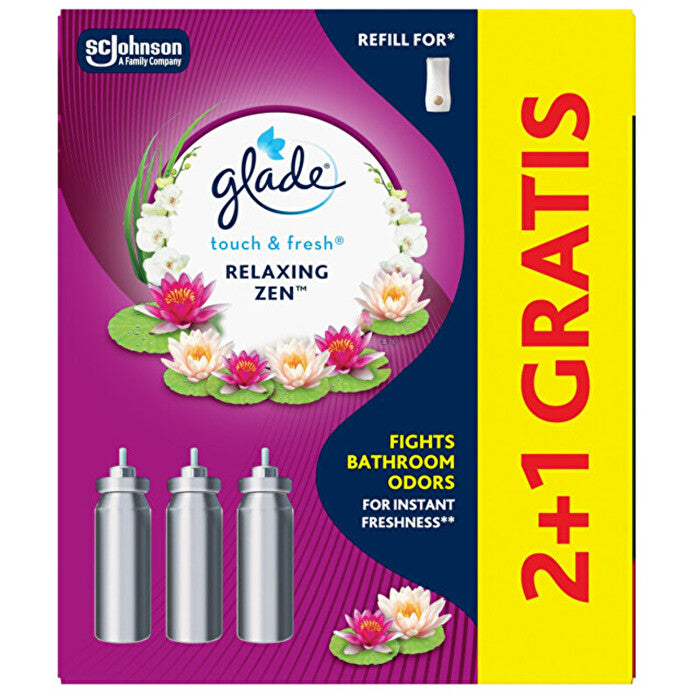 Glade Touch & Fresh Relaxing Zen 2+1 - Sada Náplní Do Osvěžovače Vzduchu