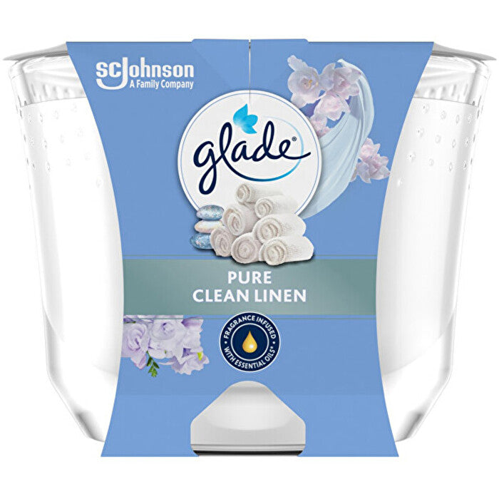 Glade Pure Clean Linen Candle - Vonná Svíčka 204.0g