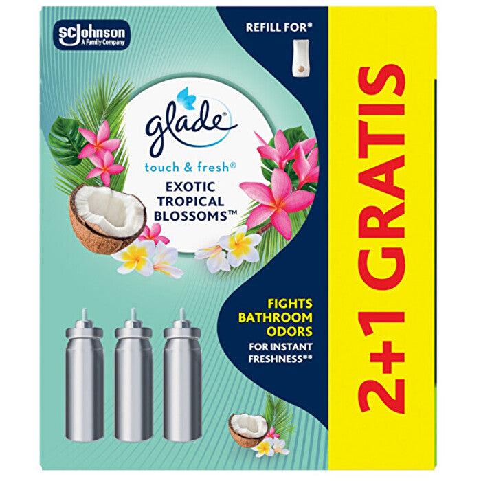 Glade Touch & Fresh Exotic Tropical Blossoms 2+1 - Sada Náplní Do Osvěžovače Vzduchu