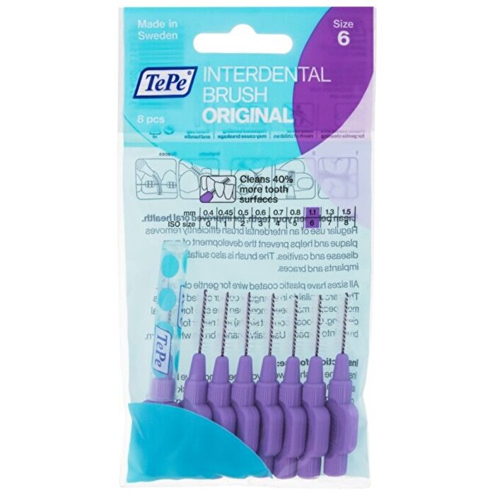 TePe Interdental Brush Normal ( 1.1 Mm Purple ) - Interdental Toothbrushes 6.0ks