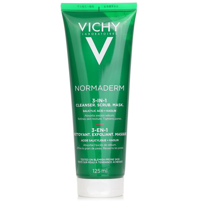 Vichy Normaderm 3 In 1 Scrub + Cleanser + Mask (For Acne Prone Skin / Sensitive Skin) 125ml/4.23oz