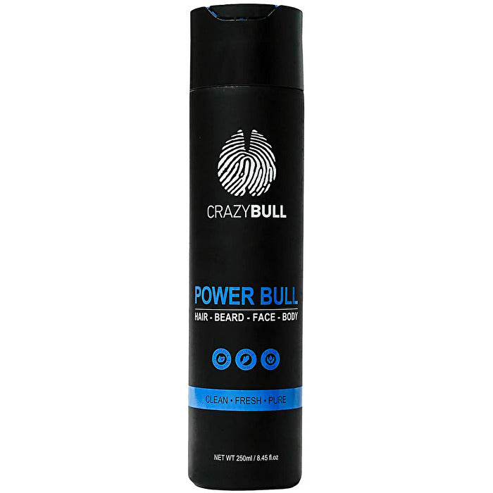 CrazyBull Power Bull Hair-beard-face-body Shampoo - Multifunkční šampon 4 V 1 Na Vlasy Vousy Obličej A Tělo 250ml