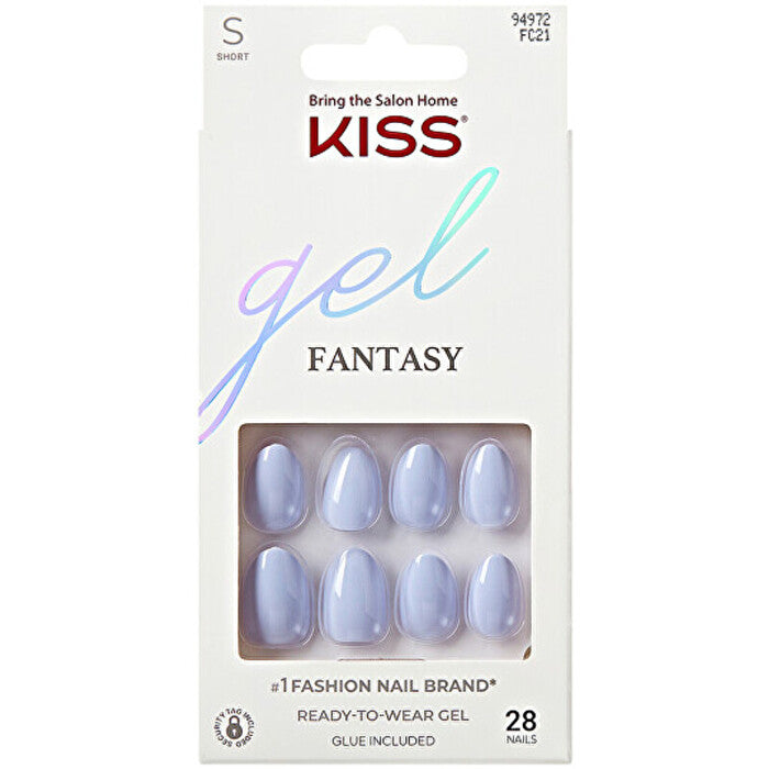 Kiss My Face Gel Fantasy Day 1 Blue - Nalepovací Nehty ( 28 Ks )