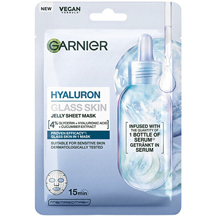 Garnier Hyaluron Glass Skin Jelly Sheet Mask - Textilní Maska 27.0g