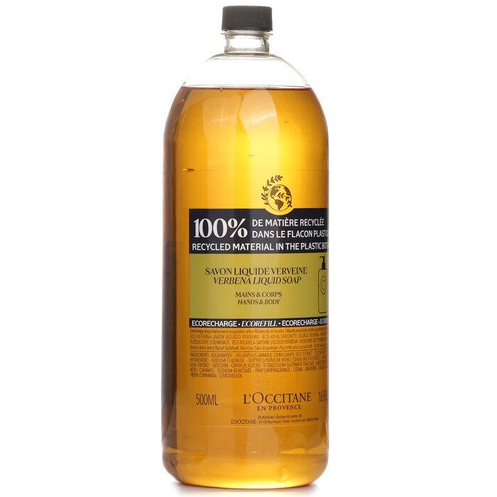 L'Occitane Verveine (Verbena) Liquid Soap For Hands & Body (Eco-Refill) 500ml/16.9oz