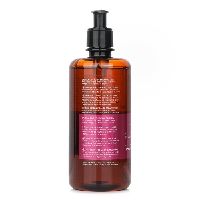 Apivita Women's Tonic Shampoo with Hippophae TC & Laurel (Helps Improve Hair Thickness) 500ml/16.9oz