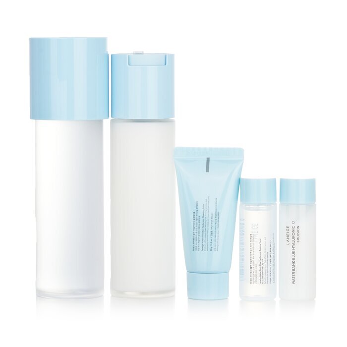 Laneige Water Bank Blue Hyaluronic 2 Step Essential Set (For Combination to Oily Skin) 5pcs