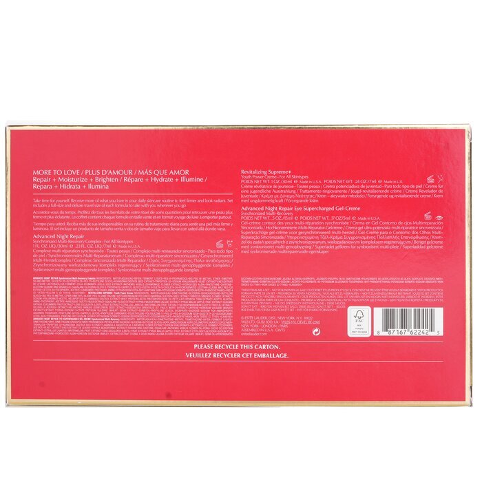 Estee Lauder More Of What You Love Coffret: ANR (30ml + 7ml) + Eye Cream (15ml + 5ml) + Revitalizing Supreme (30ml + 7ml) 6pcs