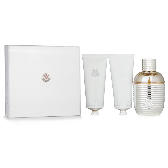 Moncler Pour Femme Dárková Sada Eau De Parfum 100ml Sprchový Gel 100ml A Tělový Krem 100ml 100ml