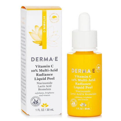 Derma E Vitamin C 10% Multi-Acid Radiance Liquid Peel (Exp. Date 30 June 2026) 30ml/1oz