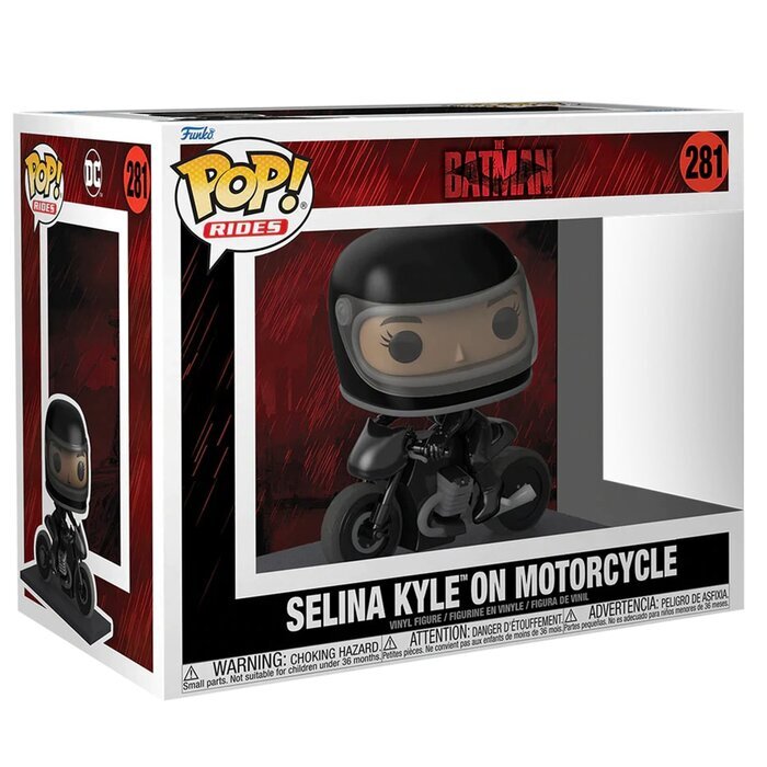 Funko POP! Ride DLX: The Batman- Selina Kyle On Motorcycle Toy Figures 23x33x16cm