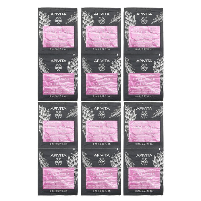 Apivita Express Beauty Face Mask With Artichoke AHA & PHA - Brightening & Smoothing 6x(2x8ml)