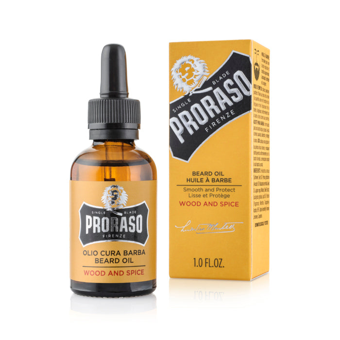 Proraso Wood & Spice Beard Oil - Beard Oil With Wood And Spices 30ml