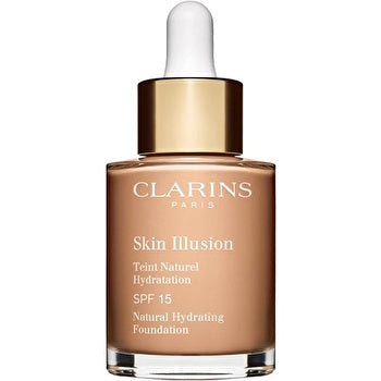 Base de maquillaje hidratante natural Skin Illusion de Clarins con FPS 15, nº 108 Sand, 30 ml/1 oz