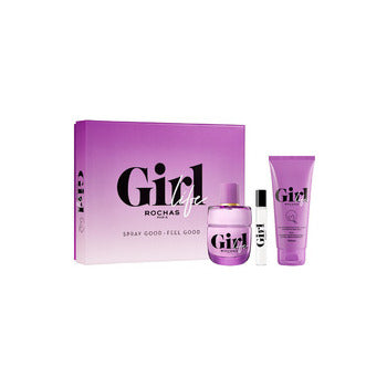Rochas Girl Life Gift Set Eau De Parfum 75ml Mini Eau De Parfum 7 5ml And Body Balm 100ml 75ml
