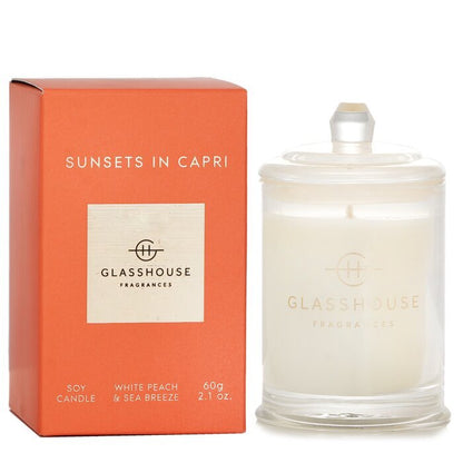 Glasshouse Soy Candle - Sunsets in Capri (White Peach & Sea Breeze) 60g/2.1oz